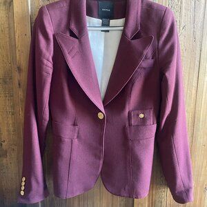 Smythe Classic Duchess Blazer in Plum Size 6